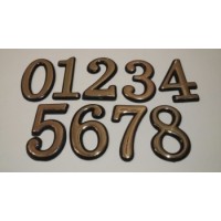 Номерок дверной 6х3 пластиковый 8 золото (5102)