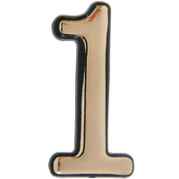 Номерок дверной 6х3 пластиковый 1 золото (5088)