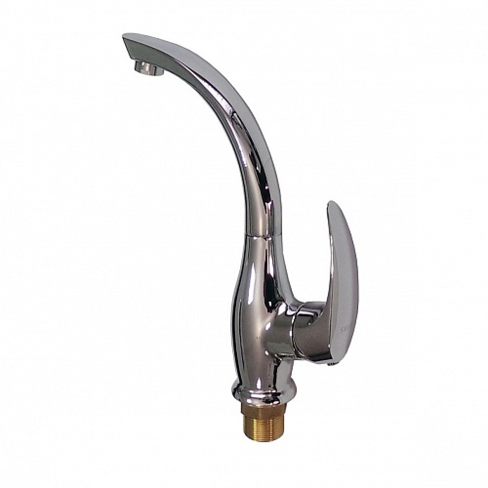 Смеситель для кухни шаровый из пластика АБС поворотный излив и аэратор черный 5903 Смеситель для кухни шаровый из пластика АБС поворотный излив и аэратор черный 5903