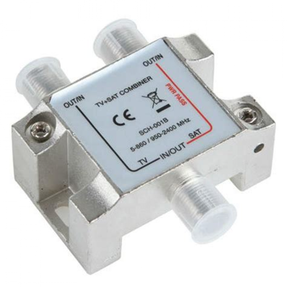 Разветвитель ТВ SAT/UHF-VHF Combiner mini,5-2400МНz,имп. Разветвитель ТВ SAT/UHF-VHF Combiner mini,5-2400МНz,имп.