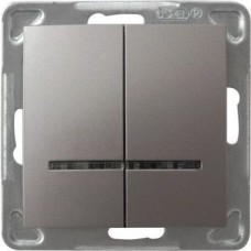 Выключатель LP-  2YS/M/23 1002  2 кл. c подсветкой 
