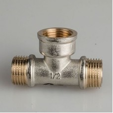Тройник латунь   1/2"РН/РВ/РН 02379
