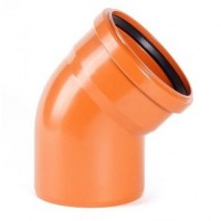 Колено 200*45 канализационное наружное 