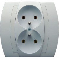 Розетка GP-2JZ 383 двойная "штырь"