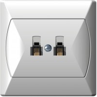 Розетка GPT-2АN 991 телефонная двойная РАСПРОДАЖА 30%