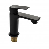 Смеситель для раковины литой черный (8404)