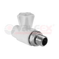 ППР Кран радиаторный прямой 20х1/2" белый