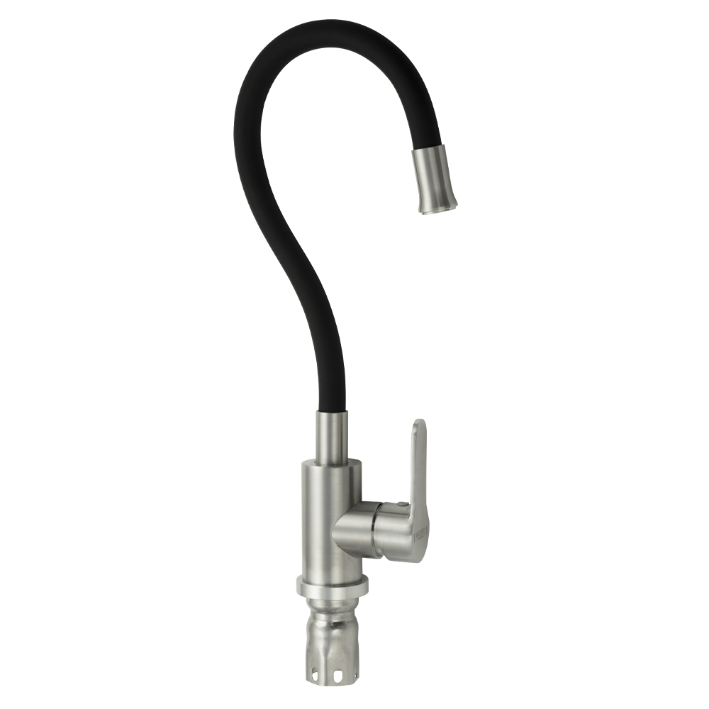 Смеситель для кухни Г-образный с поворотной вытяжной лейкой мат.золото 9134 Смеситель для кухни Г-образный с поворотной вытяжной лейкой мат.золото 9134