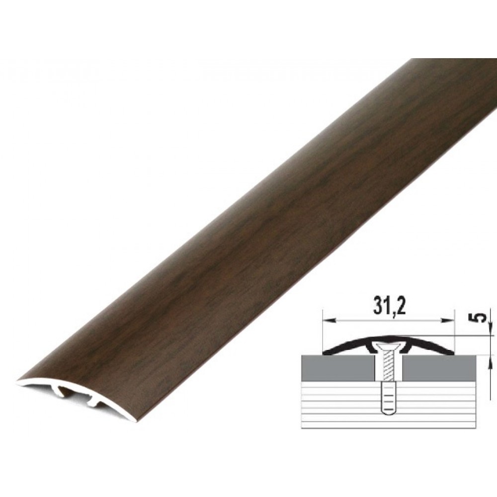 Профиль алюминиевый В 1 (0,9м) серебро, 31,2мм Профиль алюминиевый В 1 (0,9м) серебро, 31,2мм