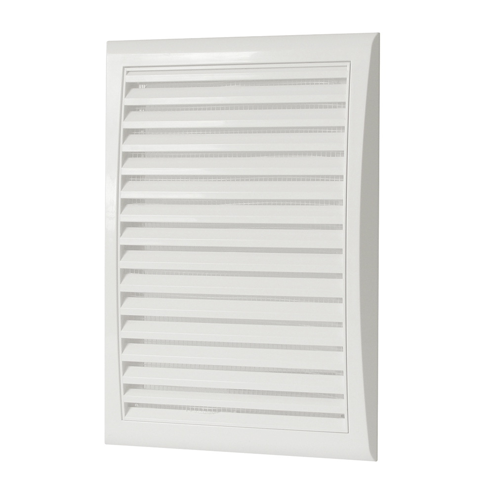 Решетка пластиковая 140*300 белая (N30)