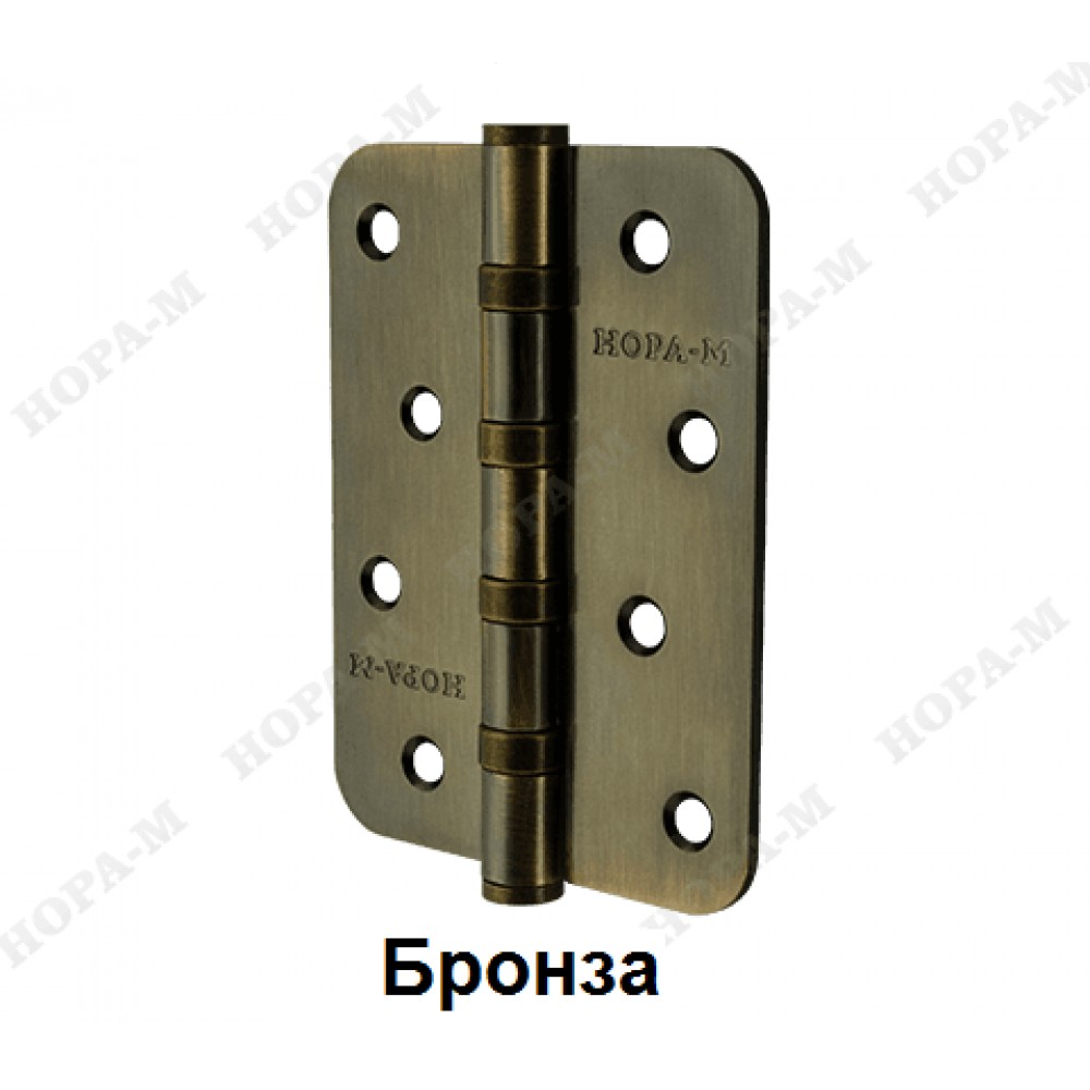 Петля сталь универсальная 4-4BB FHP R10 АВ 100х75х2,5 с закругленными углами (бронза)ХХХ