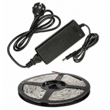 Светодиодная лента LED 14.4Вт/м IP33 6000к (НАБОР 5м+адаптер) 