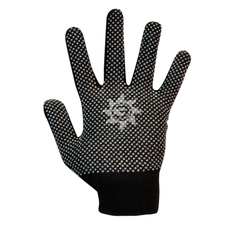 Перчатки нейлоновые с ПВХ покрытием ладони черные 04/89