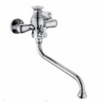 Смеситель для ванны POTATO силумин длинный круглый излив P2217