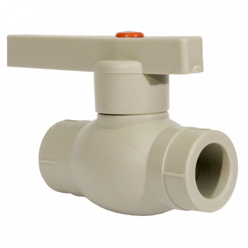 ППР Кран шаровый 50 серый OPTIMA стандартнопроходной (8/2) 10145050Г