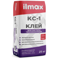 Клей для пенополистирола /минваты универсальный ILMAX КС-1 мешок 25кг 48 м/пал 