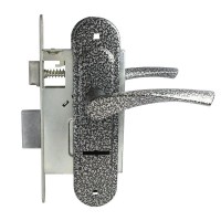 Замок врезной Птимаш ЗВ9-4.07 с/руч серебро 11618