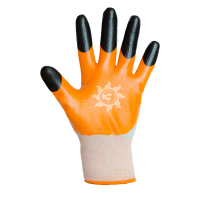 Перчатки нейлоновые с нитриловым покрытием ладони Пальчики 04/85