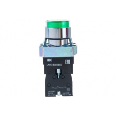 Кнопка LAY5-BW3361 с подсветкой зеленый 1з ИЭК