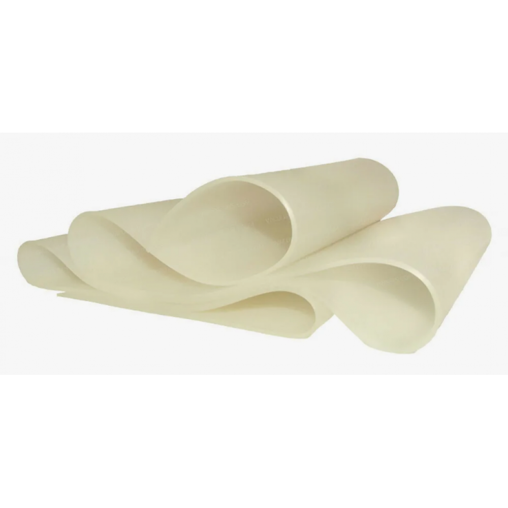 Техпластина (резина д/прокладок) белая вакумная 2мм 0,4м*0,4м