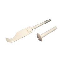 Кронштейн для алюминиевого радиат. с дюбелем 7*180мм белый ножевой