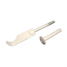 Кронштейн для алюминиевого радиат. с дюбелем  7*180мм белый ножевой