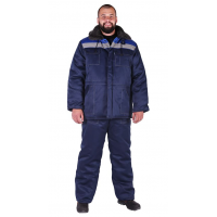 Костюм Борей мужской т.синий/василек р.52-54 рост3/4 утепленный АКЦИЯ 20%
