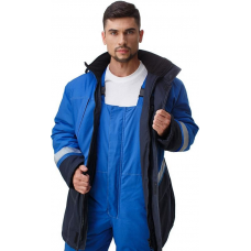 Куртка Иртыш мужская т.синий/василек р.48-50 рост3/4 утепленная АКЦИЯ 20%