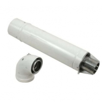 Труба коаксиальная+колено стартовое d60/1000мм