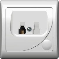 Розетка GPT-1F 938 телефонная  одинарная АКЦИЯ 50%