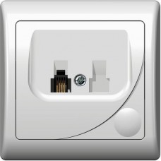 Розетка GPT-1F 938 телефонная  одинарная АКЦИЯ 50%