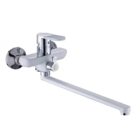 Смеситель для ванны POTATO силумин длинный излив белый P22223-7