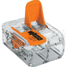 Клеммник  221-412  2*(0.2-4mm) 32A 450V(WAGO) проз.зажим