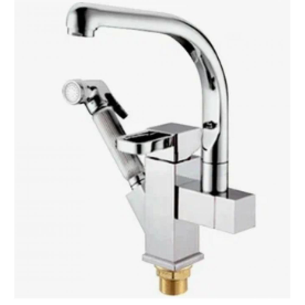 Смеситель для кухни с высоким изливом с выдвижной лейкой P4095  