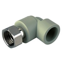 ППР Угольник с НГ 25*3/4" серый