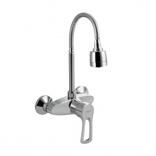 Смеситель для раковины от стены с гибким изливом (3501)