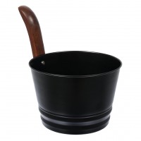 Бадья из стали 4л черная 41351