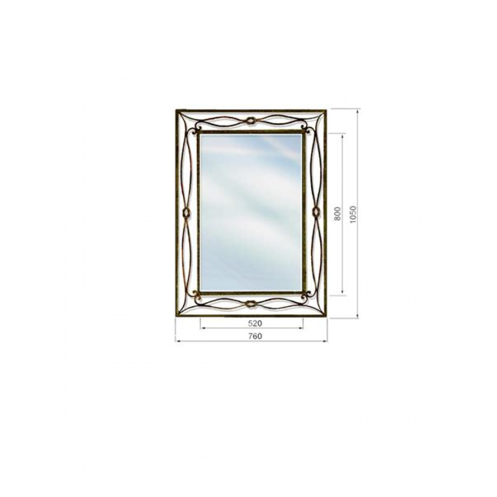 Зеркало 70х65 Onyx light криволинейное с LED подсветкой