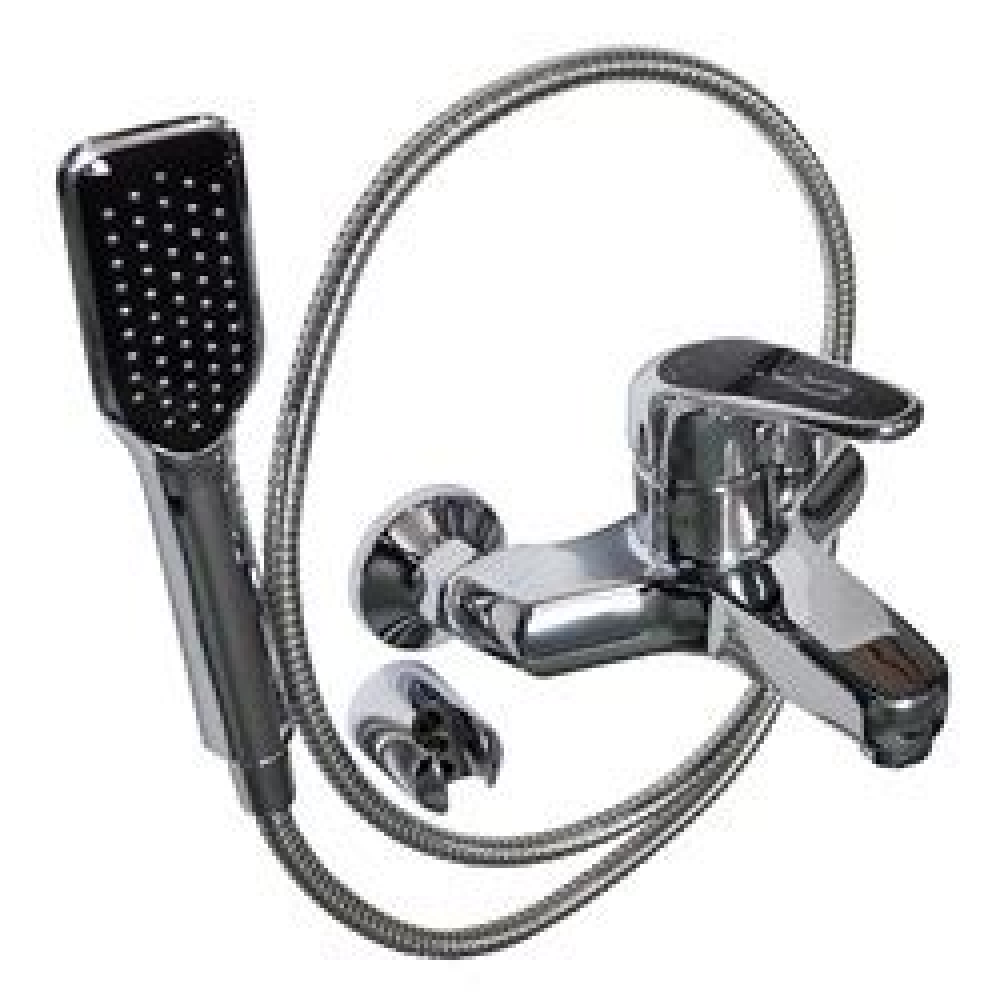 Смеситель для ванны короткий нос с Черной ручкой (2410)