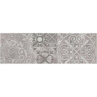 Плитка бордюр Амалфи серая 600х95 1с