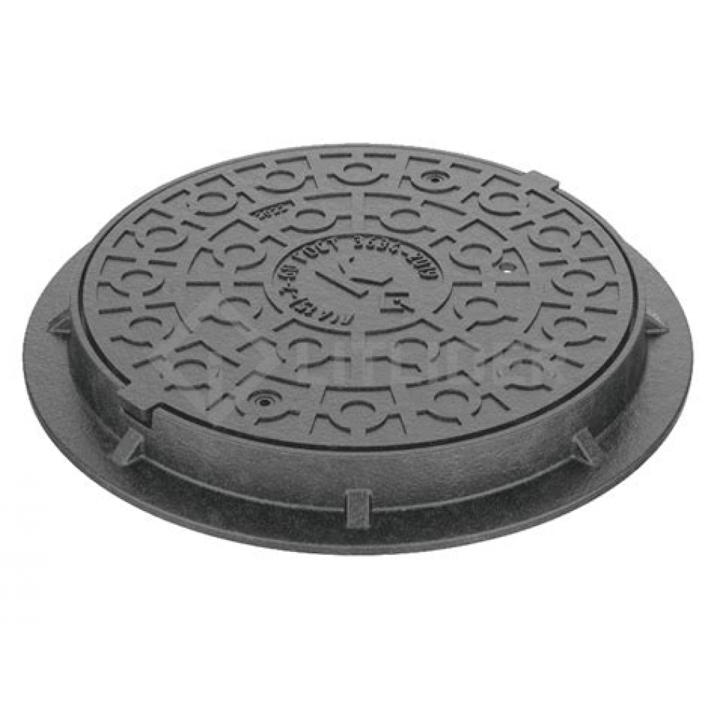 Люк канализац.чугунный легкий Л1,5т