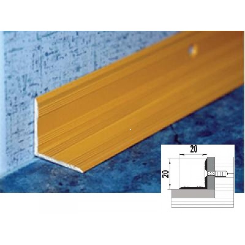 Профиль алюминиевый Д  6 (0,9м) золото