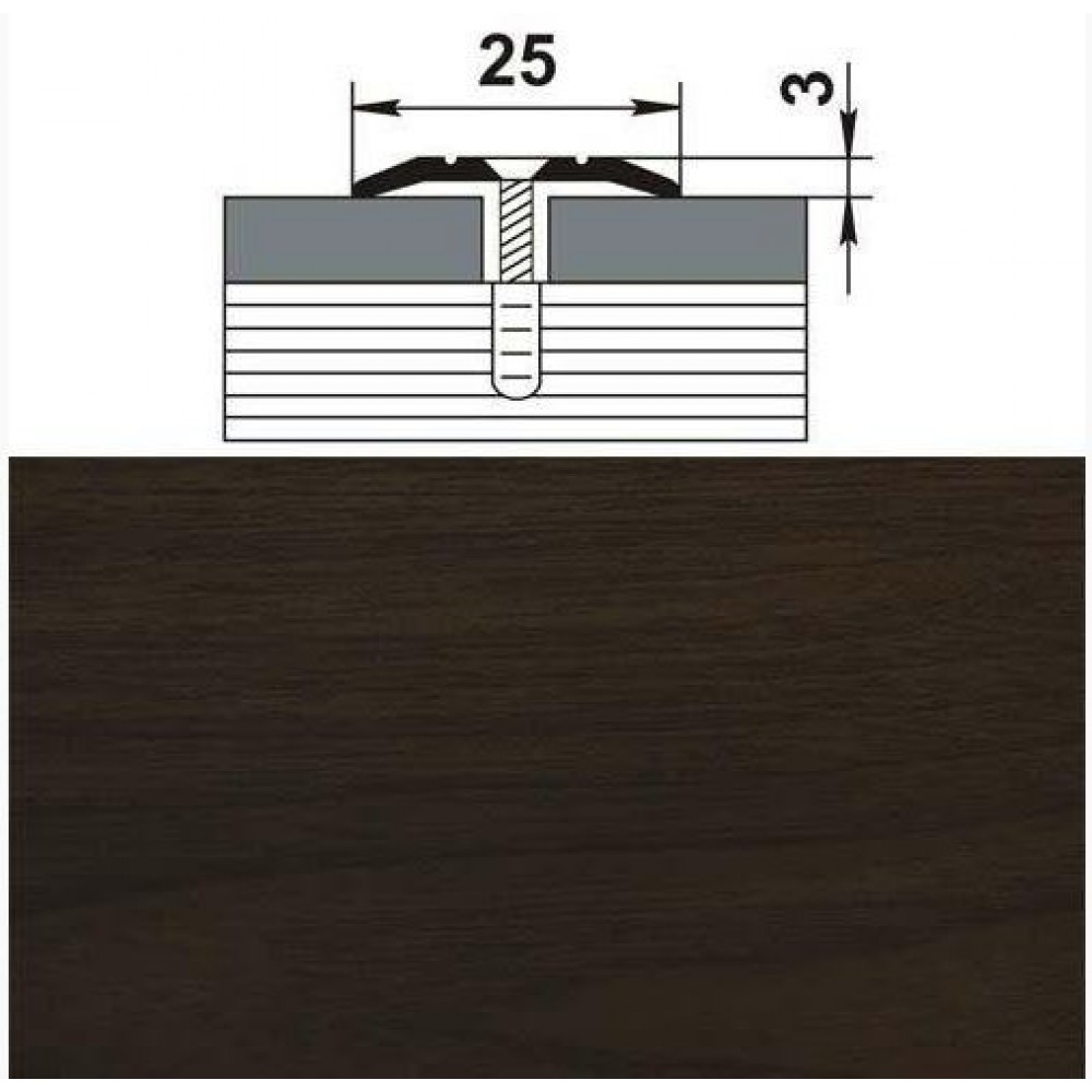 Профиль алюминиевый А  1 (1,8м) венге 094 ХХХ