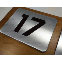 Номерок дверной 5х3 металлический 8 хром (5082)