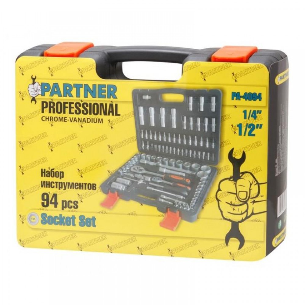 Набор инструментов -  94 предмета 1/4",1/2" PARTNER 4941-5-PA