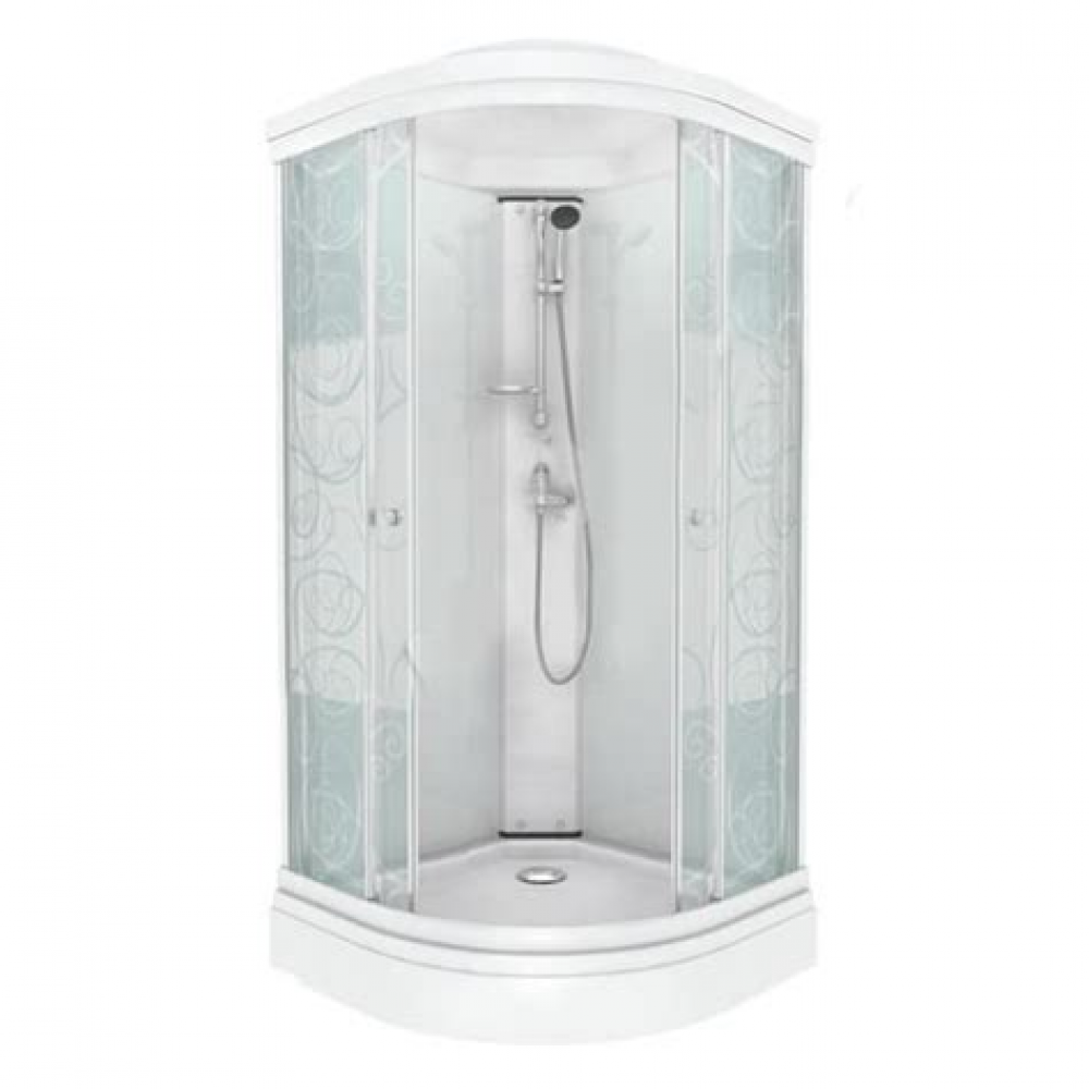 Душевая кабина Стандарт А 90х90 ПОЛОСЫ полукруг., низ. поддон Душевая кабина Стандарт А 90х90 ПОЛОСЫ полукруг., низ. поддон