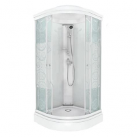 Душевая кабина Стандарт А 90х90 ПОЛОСЫ полукруг., низ. поддон