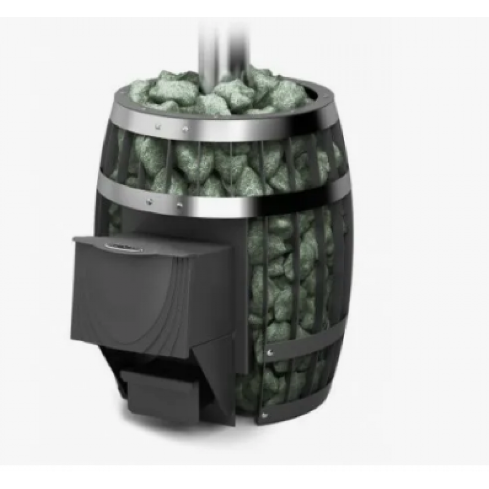 Печь банная Саяны II Мини Carbon с закрытой каменкой 