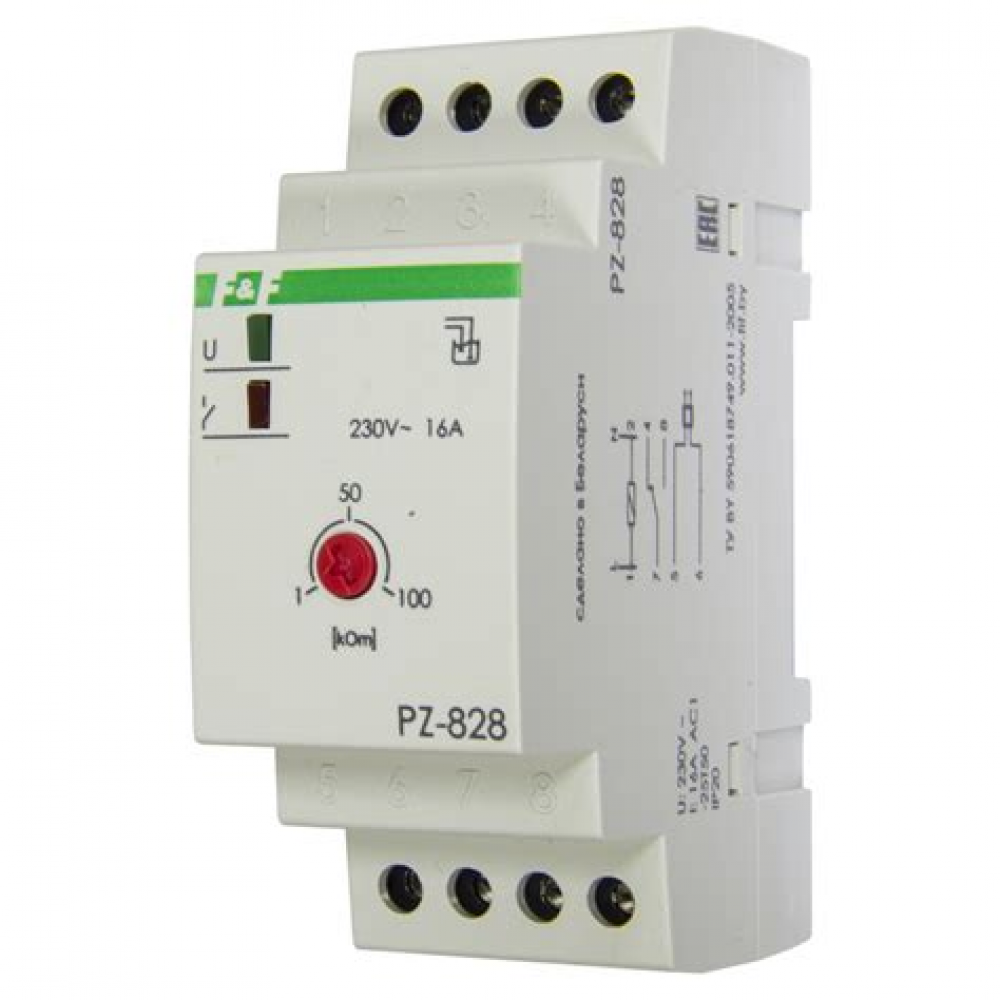 Реле контроля уровня жидкости PZ-828 (16А) F&F (F&F) Реле контроля уровня жидкости PZ-828 (16А) F&F (F&F)