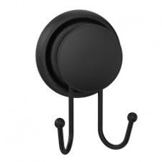 Крючок для ванной двойной FORA Grafit на вакуумной присоске черный FOR-GRA053